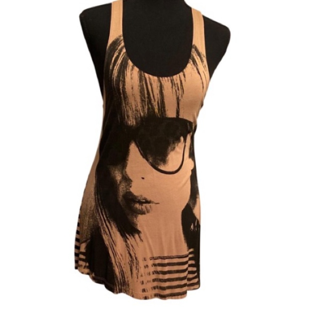 H&M Long Striped Razor Back Tank